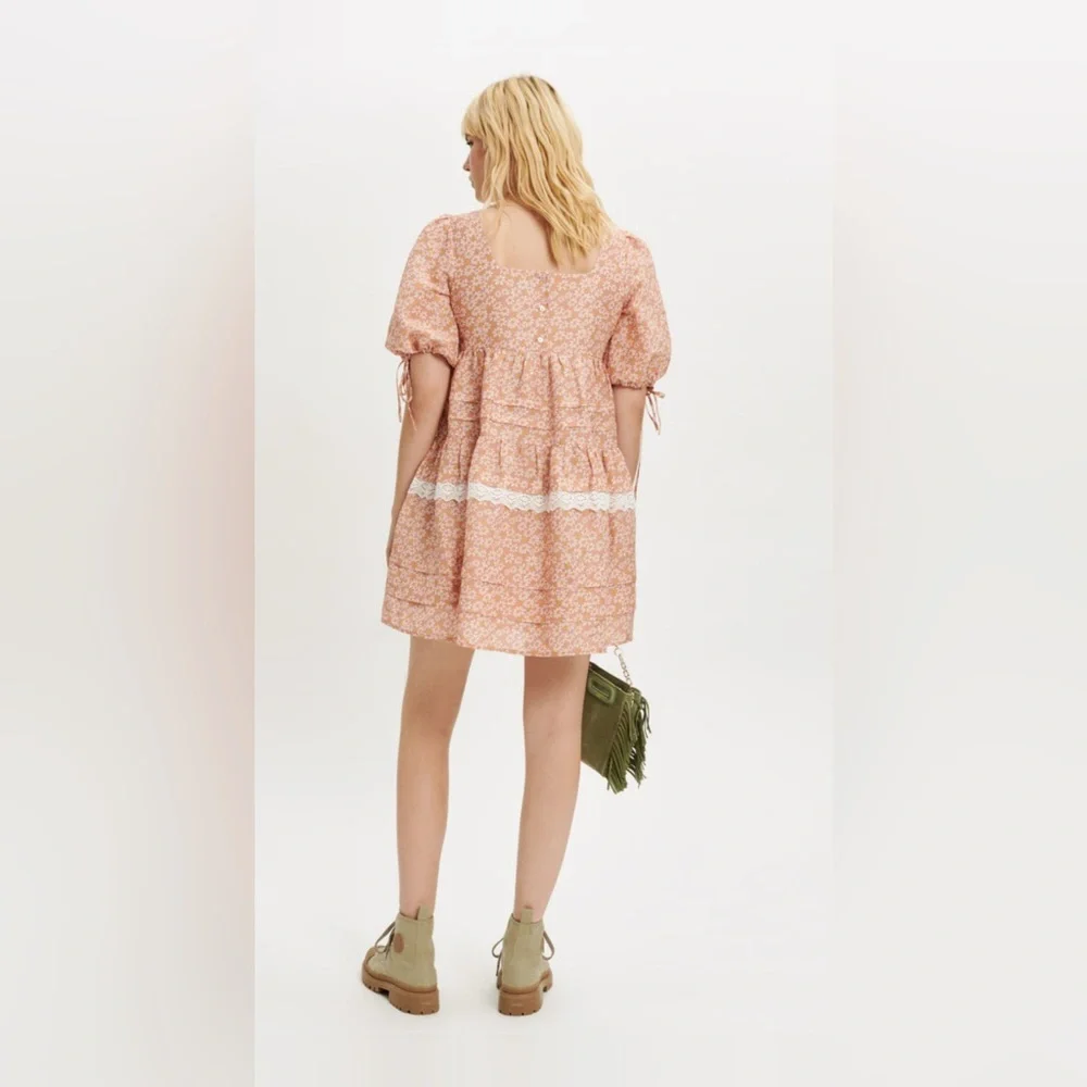 Maje NWT Printed lace braid dress Size 40 (US size Large) - Picture 4 of 16